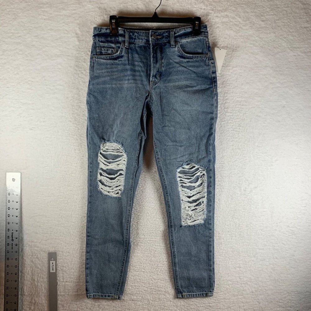 AFRM Luisa Women's Distressed Skinny Denim Jeans Sinner‎ Wash Size 25 NWOT 8285